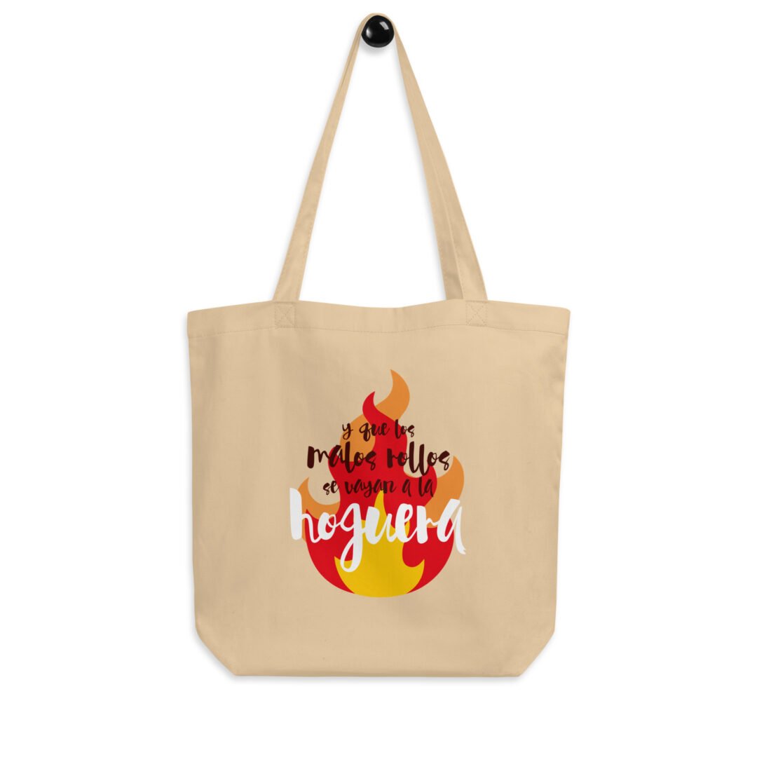 Eco Tote Bag «Y Que los Malos Rollos se Vayan a la Hoguera» - Imagen 4